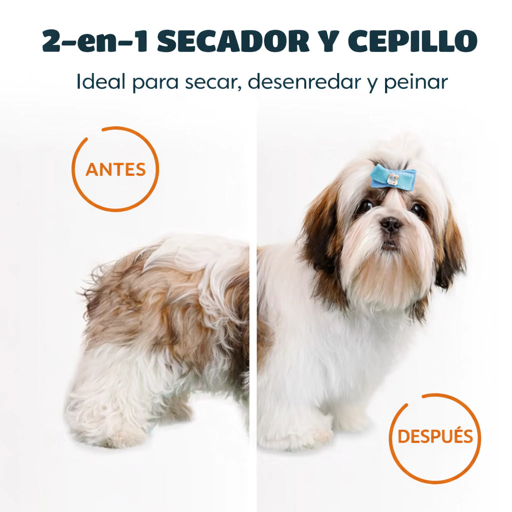 DryBrush Pet - Seca y desenreda sin asustar a tu mascota