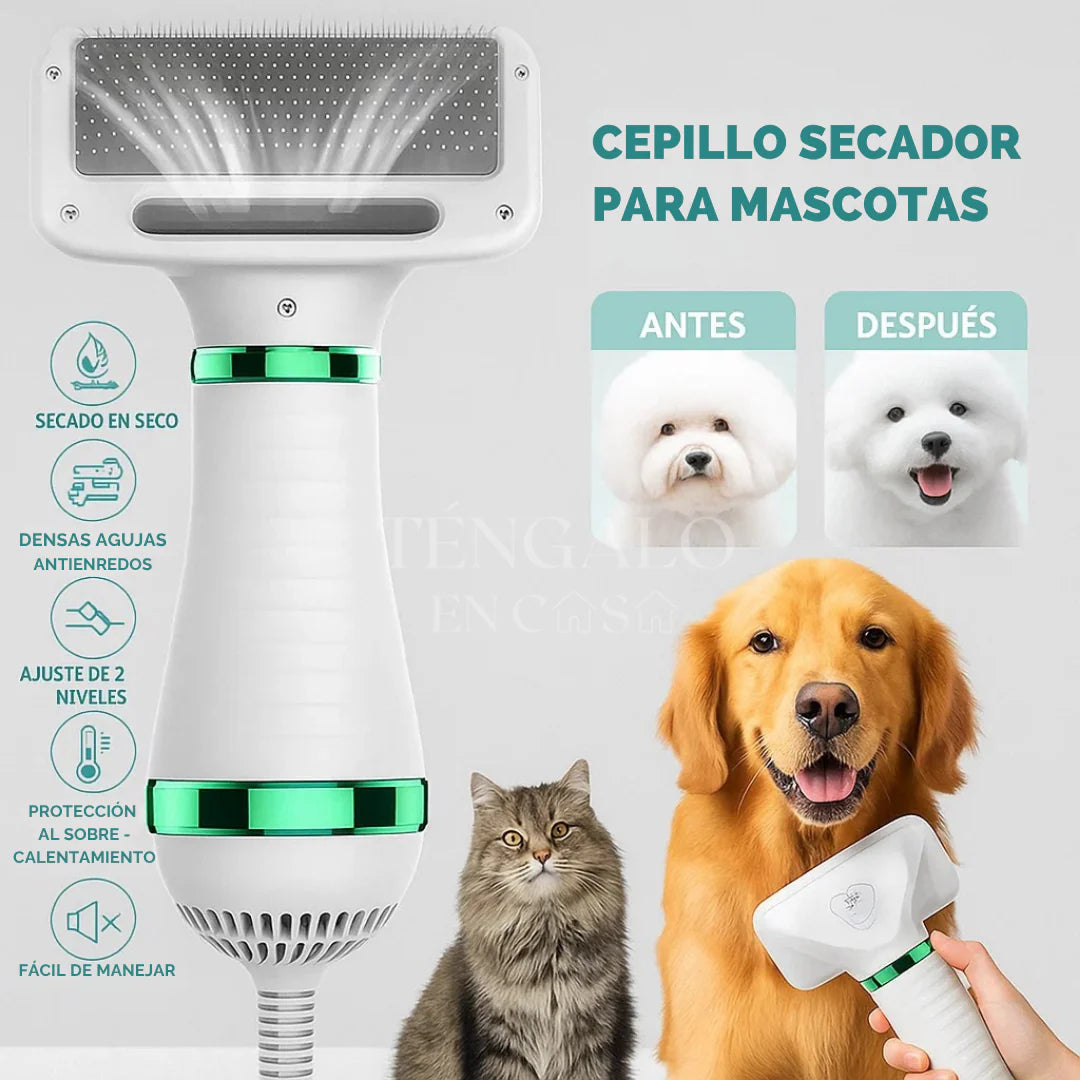 DryBrush Pet - Seca y desenreda sin asustar a tu mascota