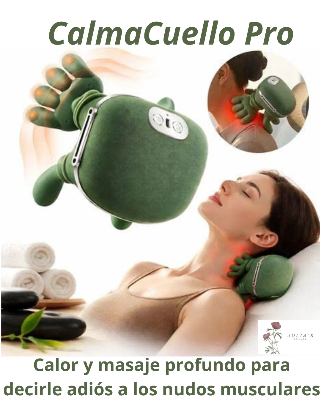 CalmaCuello Pro - Calor y masaje profundo para decirle adiós a los nudos musculares