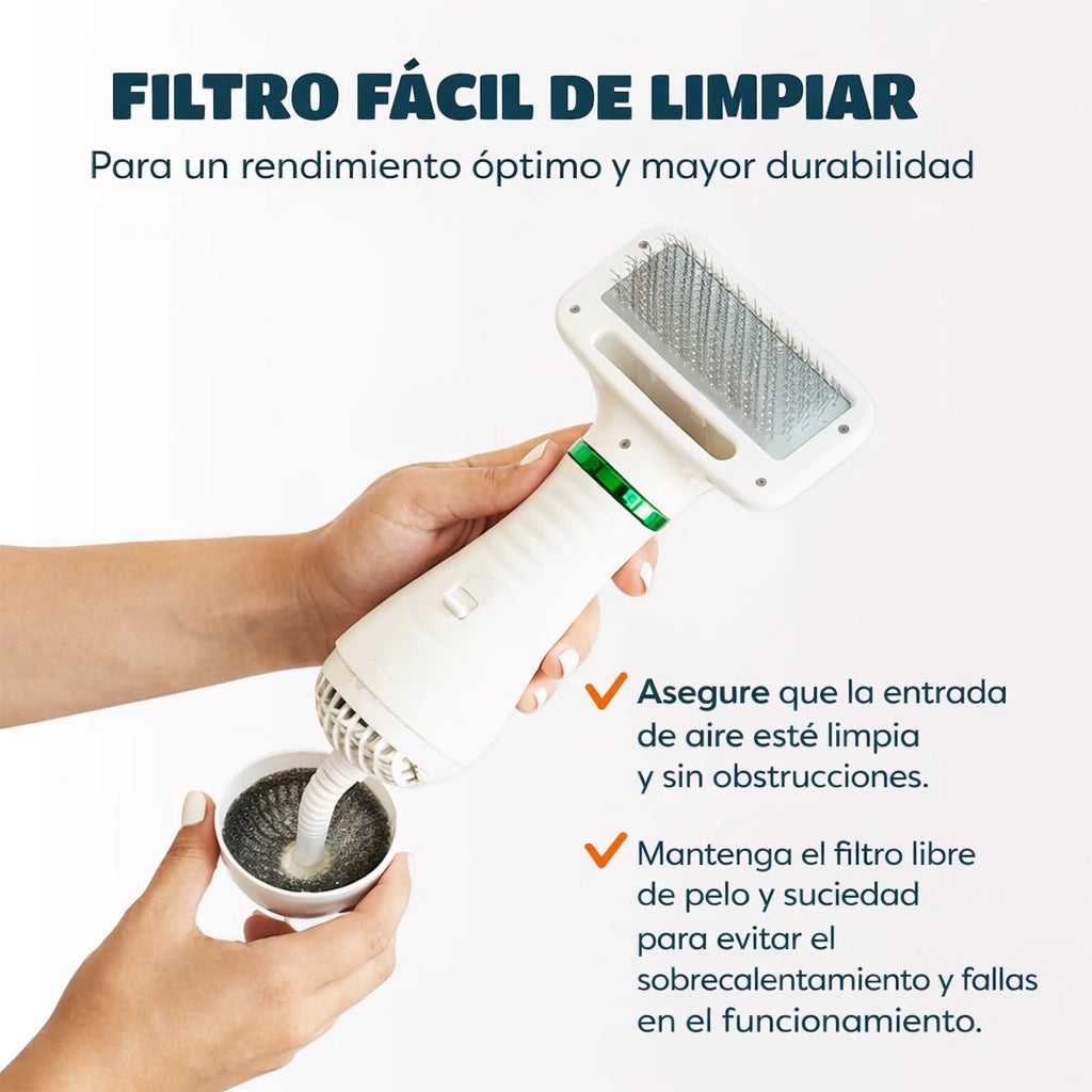 DryBrush Pet - Seca y desenreda sin asustar a tu mascota