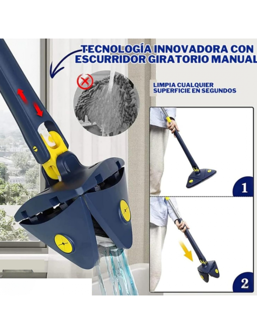 RotoMop 360 - Limpia cada rincón sin agacharte